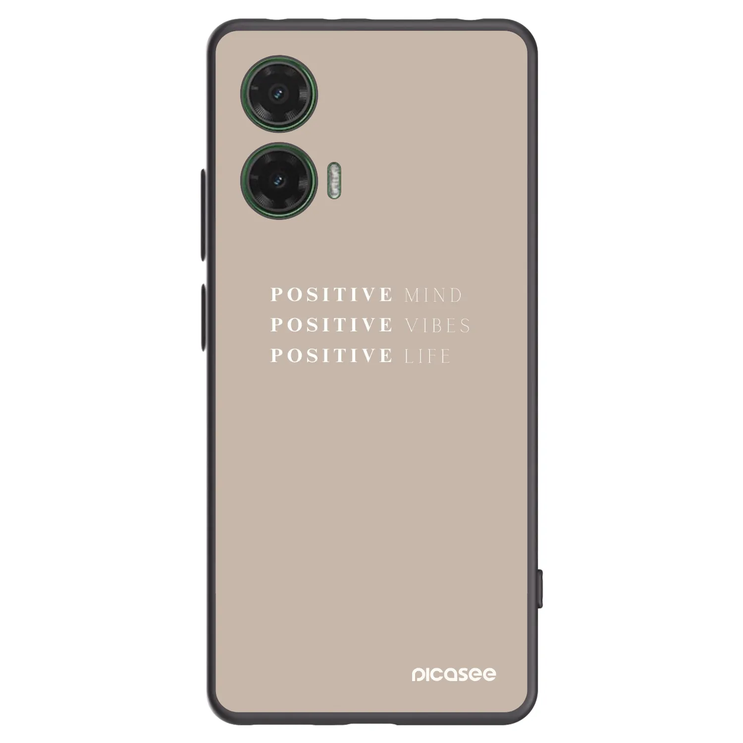 Picasee husă neagră din silicon pentru Motorola Moto G35 5G - Positive Vibes