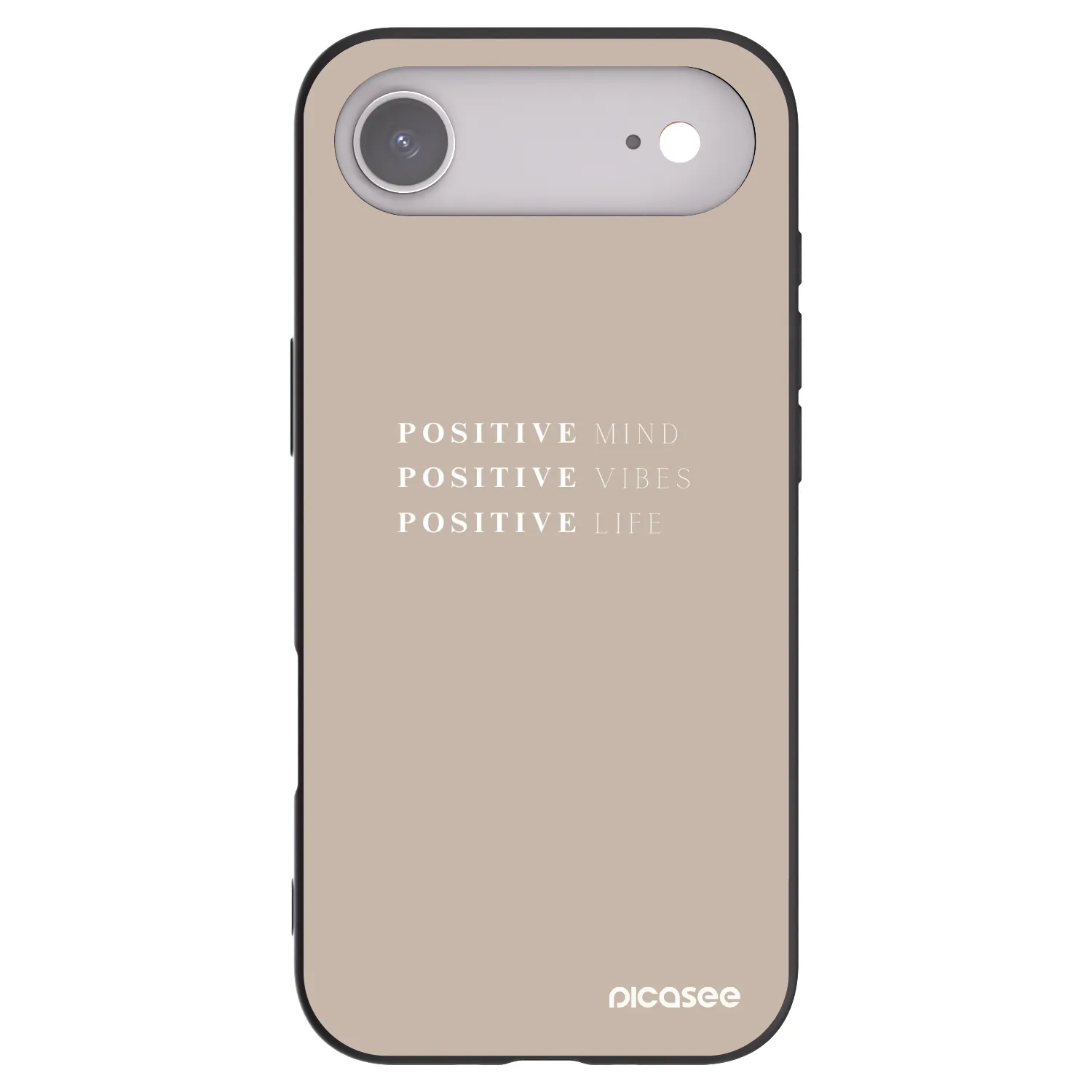 Picasee husă neagră din silicon pentru Apple iPhone Air - Positive Vibes