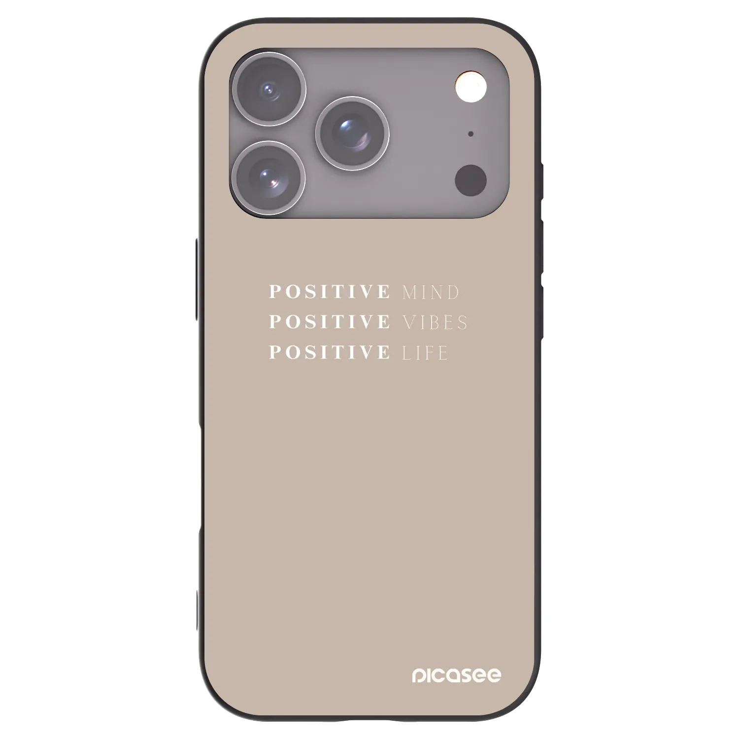 Picasee husă neagră din silicon pentru Apple iPhone 17 Pro - Positive Vibes