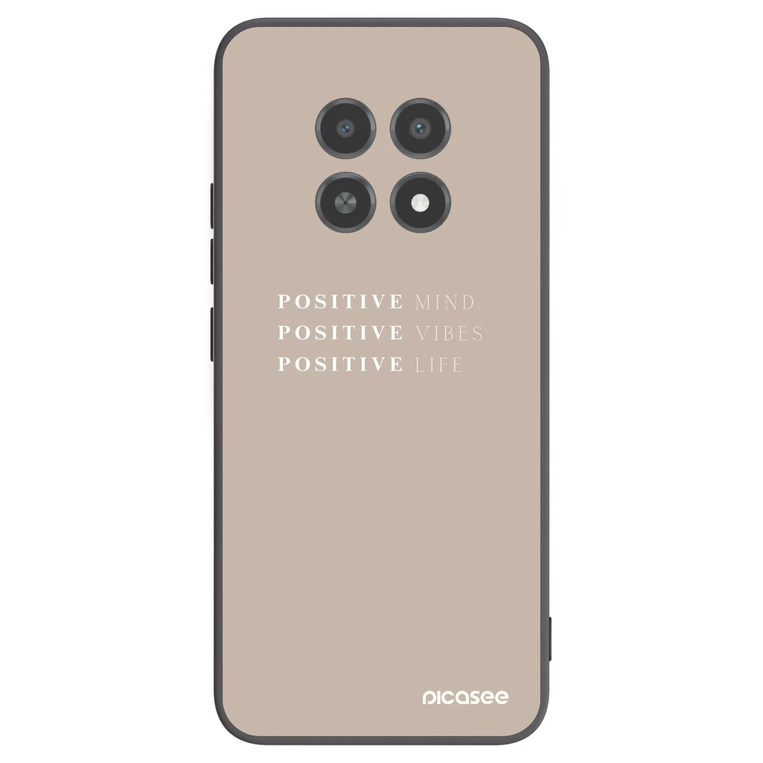 Picasee husă neagră din silicon pentru Realme 12X - Positive Vibes
