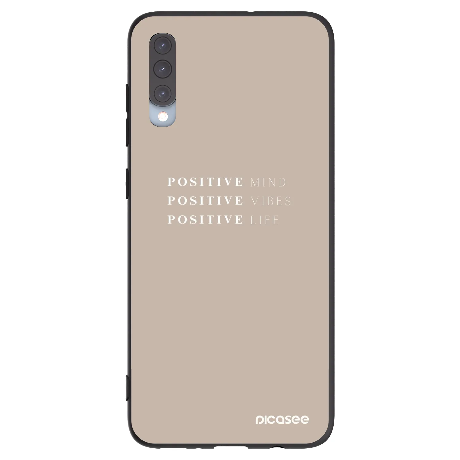 Picasee husă neagră din silicon pentru Samsung Galaxy A70 A705F - Positive Vibes