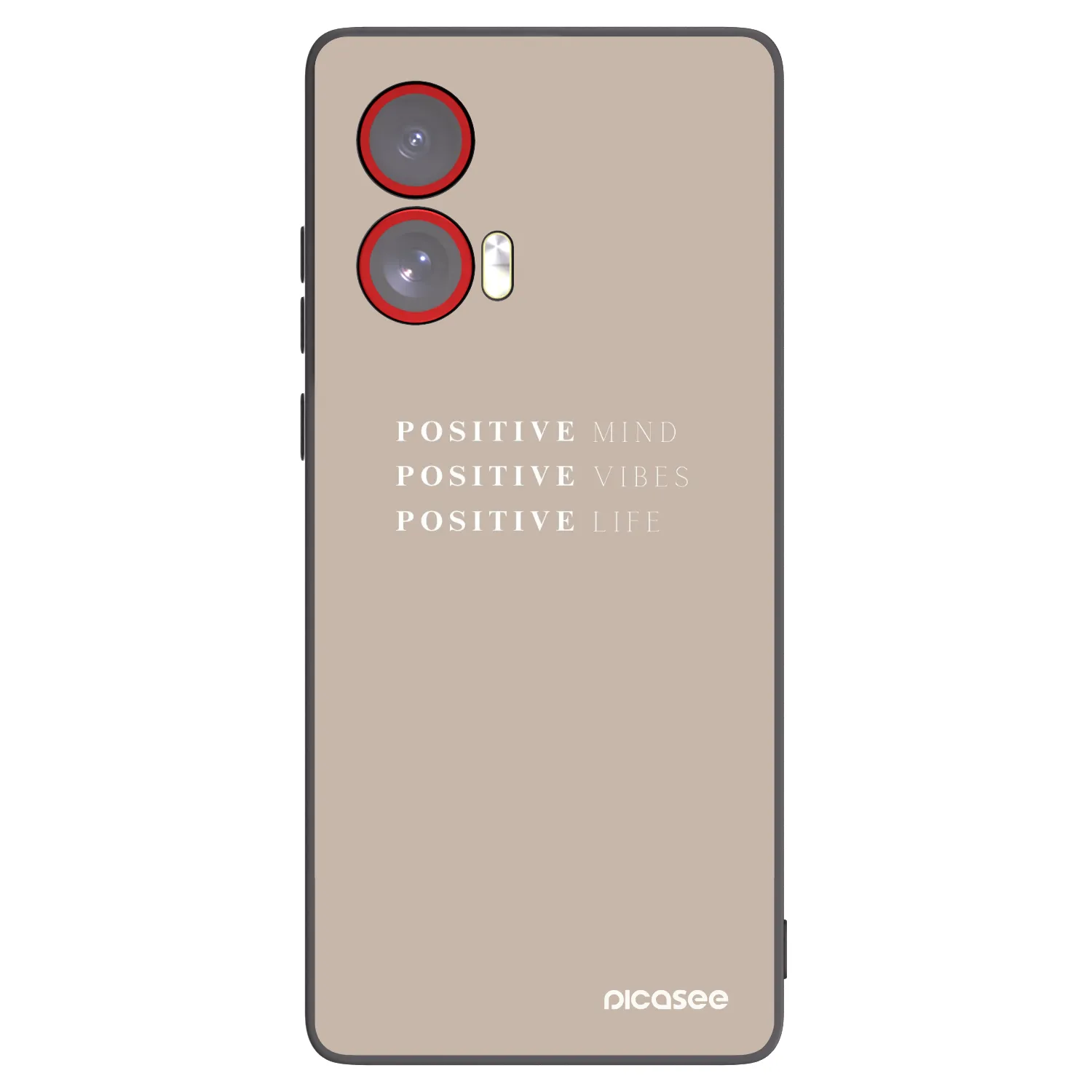 Picasee husă neagră din silicon pentru Motorola Edge 50 Fusion - Positive Vibes