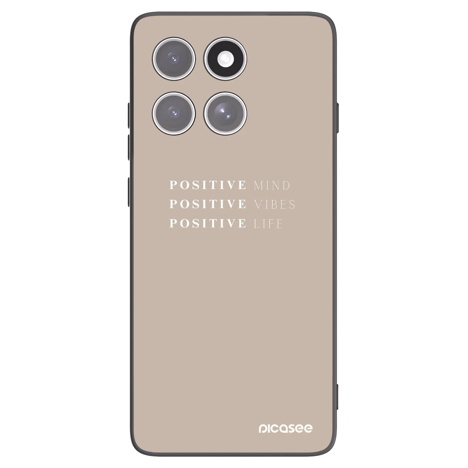 Picasee husă neagră din silicon pentru Motorola Edge 60 Fusion - Positive Vibes