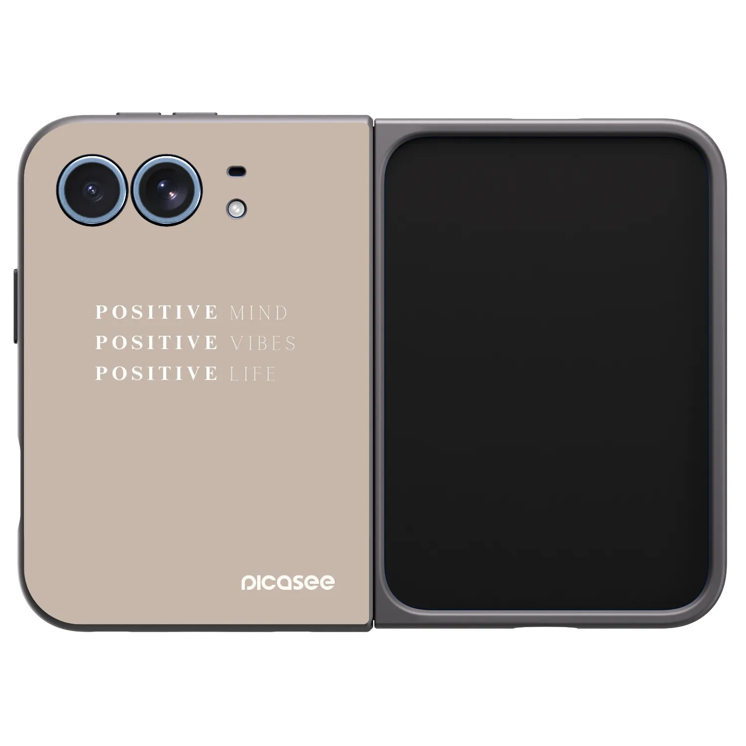 Picasee husă neagră din silicon pentru Apple iPhone Duo - Positive Vibes