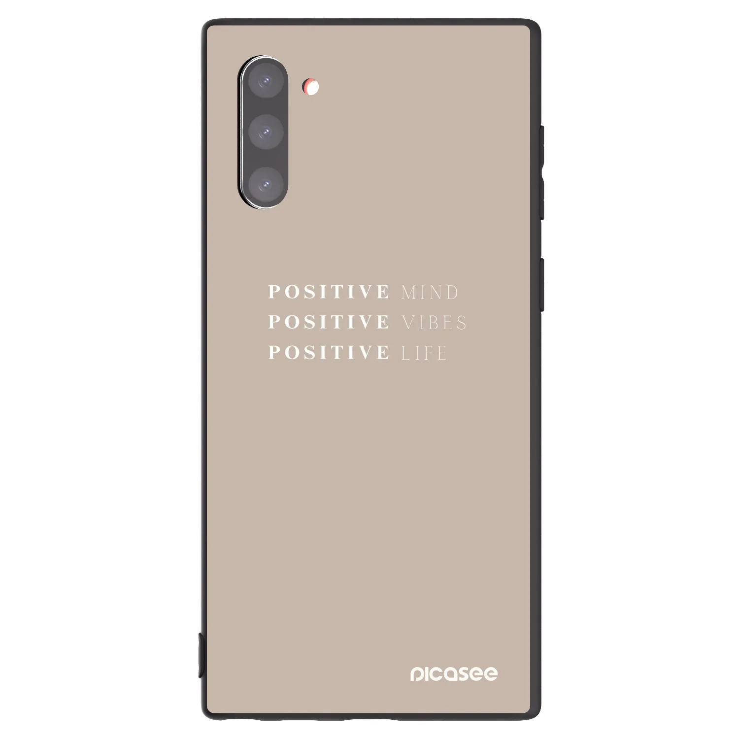 Picasee husă neagră din silicon pentru Samsung Galaxy Note 10 N970F - Positive Vibes