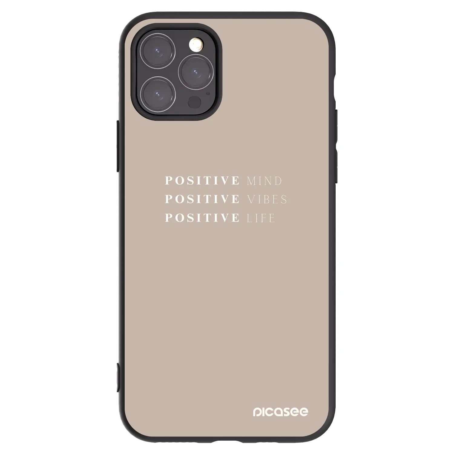 Picasee husă neagră din silicon pentru Apple iPhone 11 Pro - Positive Vibes