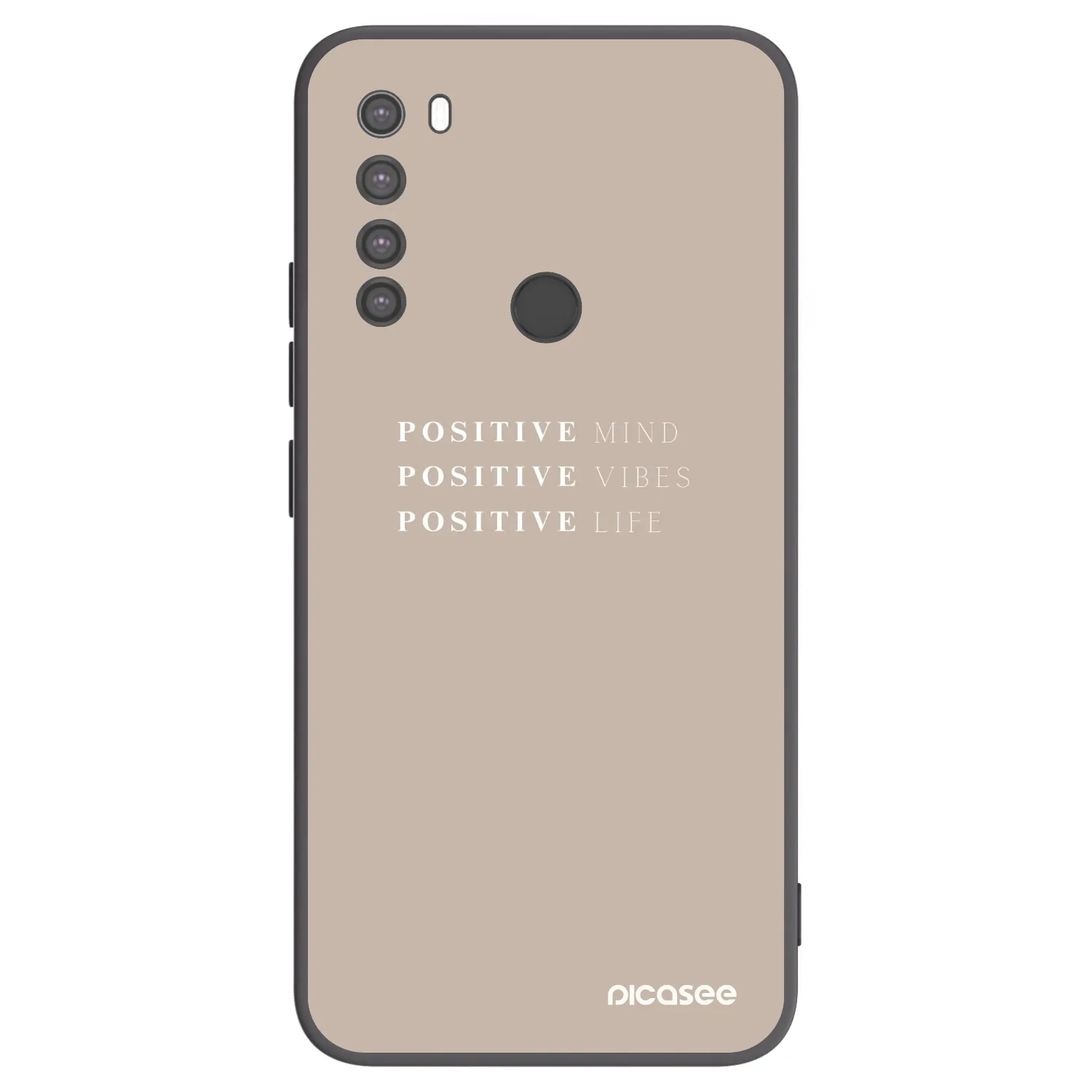 Picasee husă neagră din silicon pentru Xiaomi Redmi Note 8 - Positive Vibes