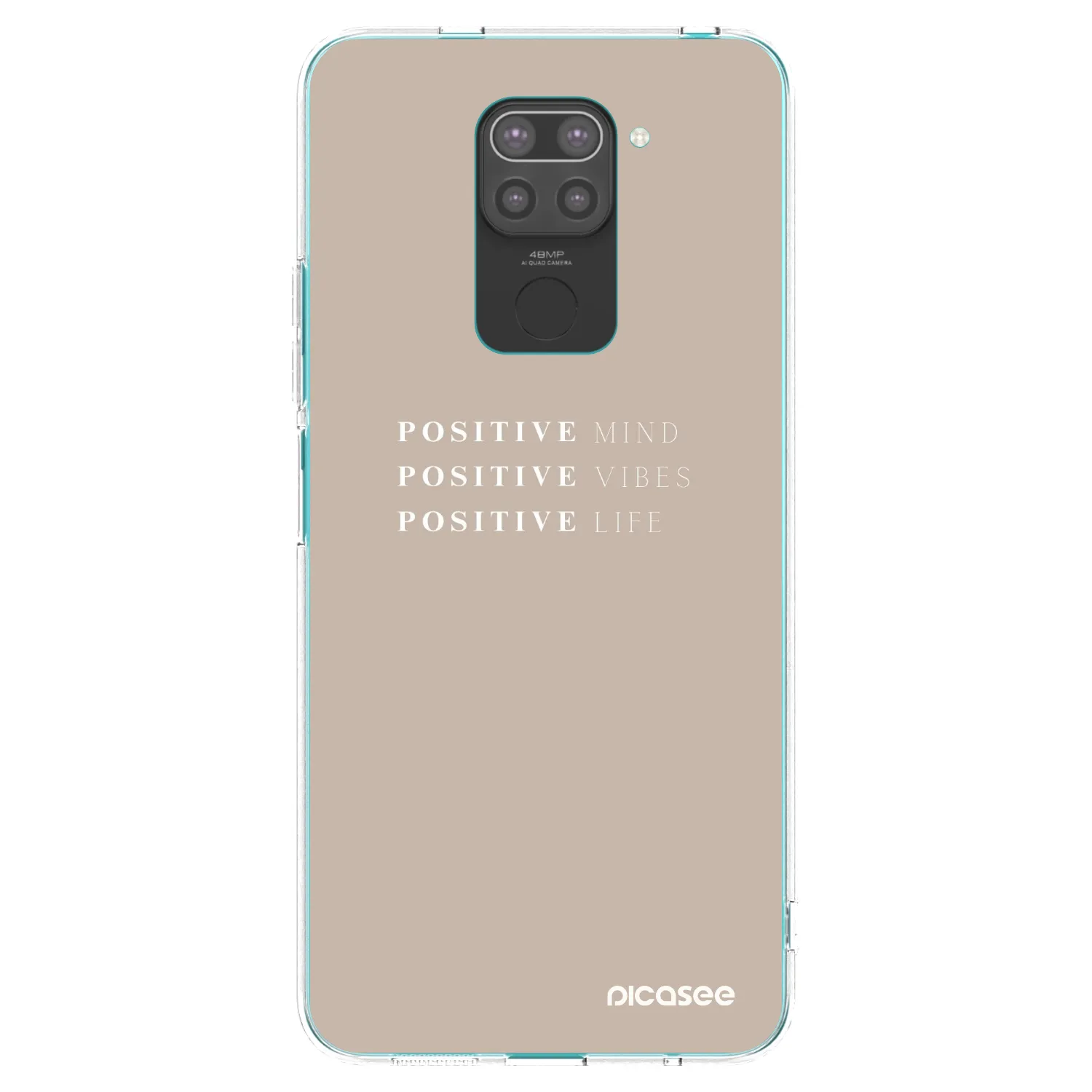 Picasee husă neagră din silicon pentru Xiaomi Redmi Note 9 - Positive Vibes