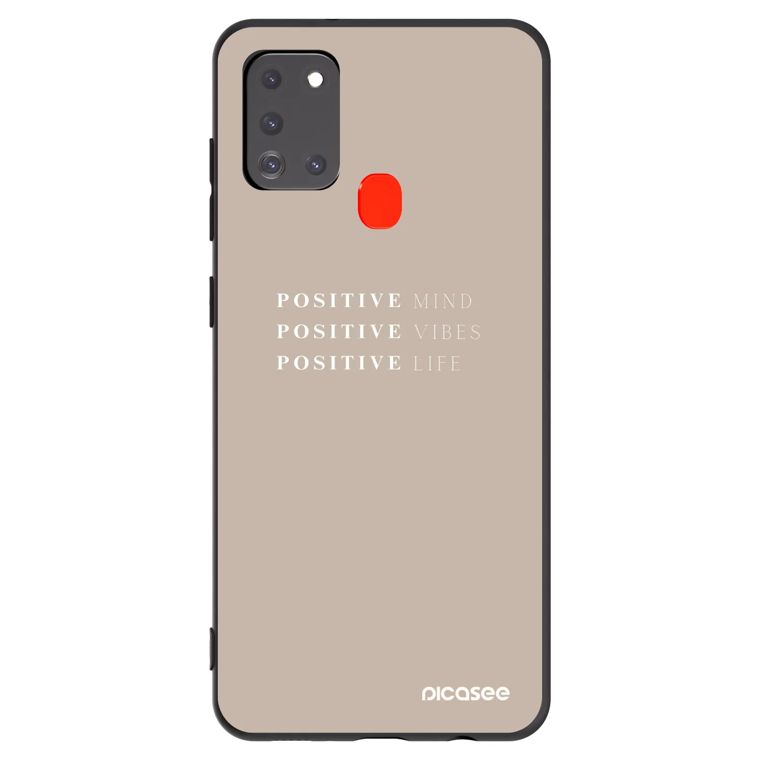 Picasee husă neagră din silicon pentru Samsung Galaxy A21s - Positive Vibes