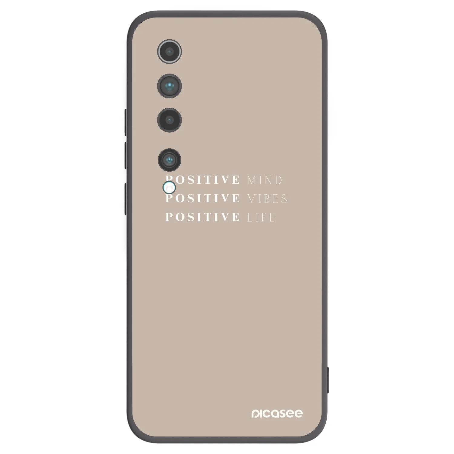Picasee husă neagră din silicon pentru Xiaomi Mi 10 - Positive Vibes