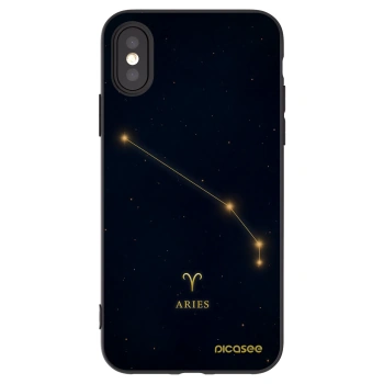Picasee husă neagră din silicon pentru Apple iPhone X/XS - ARIES