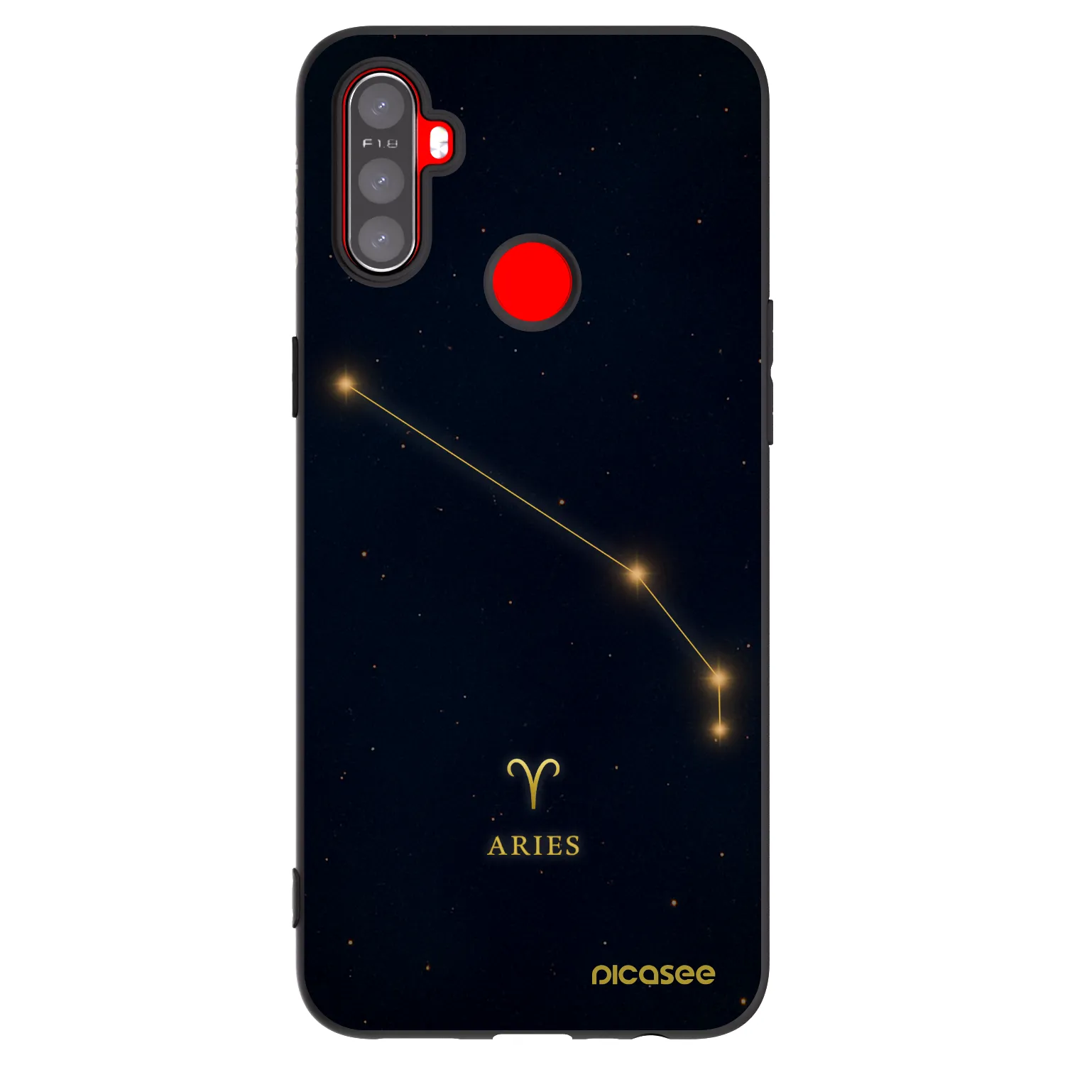 Picasee husă neagră din silicon pentru Realme C3 - ARIES