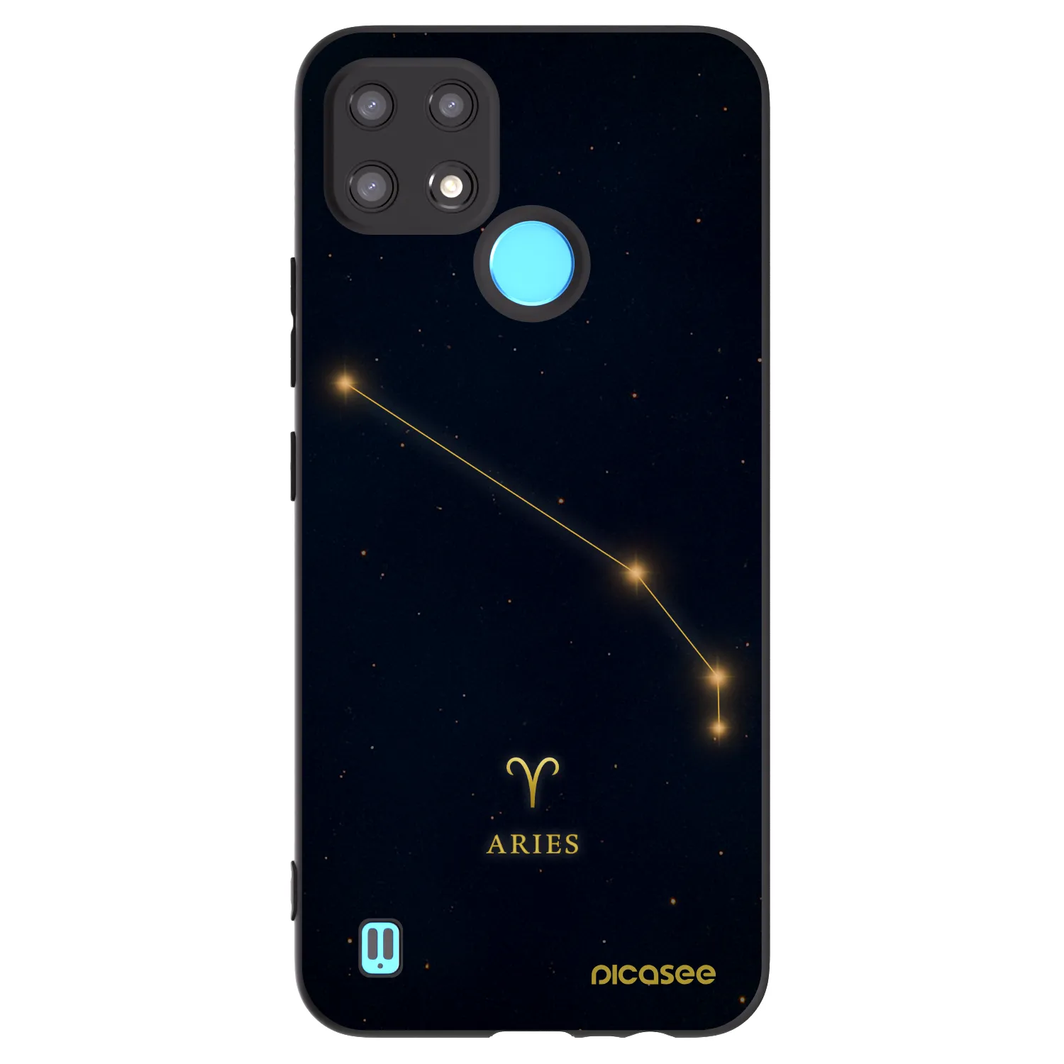 Picasee husă neagră din silicon pentru Realme C21 - ARIES