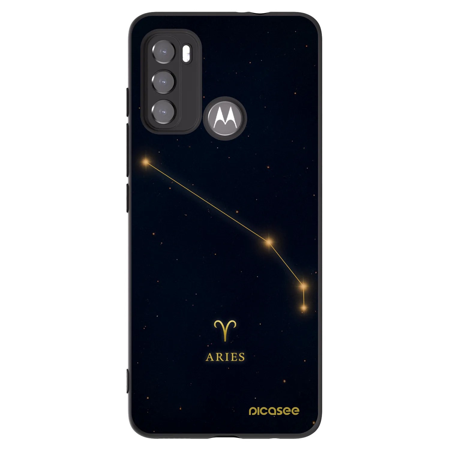 Picasee husă neagră din silicon pentru Motorola Moto G60 - ARIES