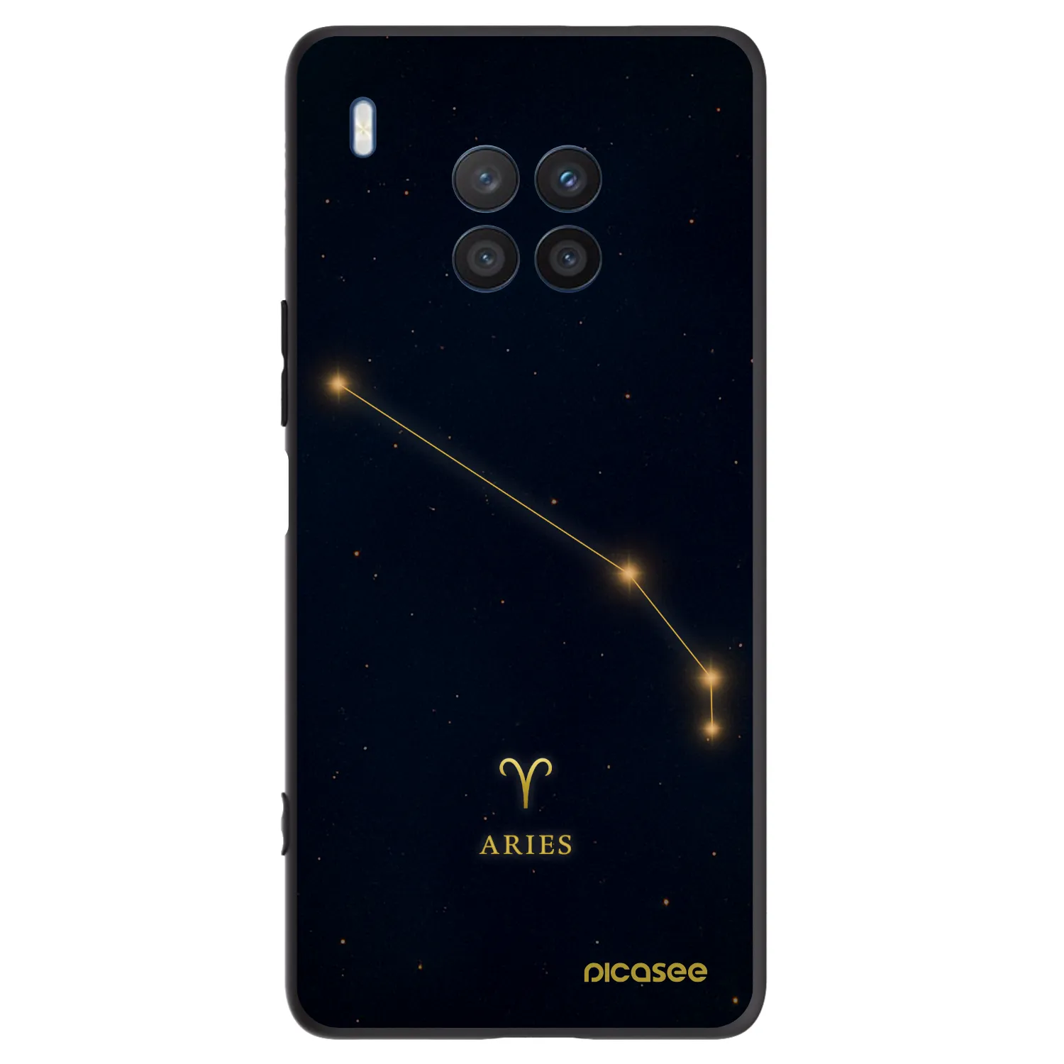 Picasee husă neagră din silicon pentru Honor 50 Lite - ARIES