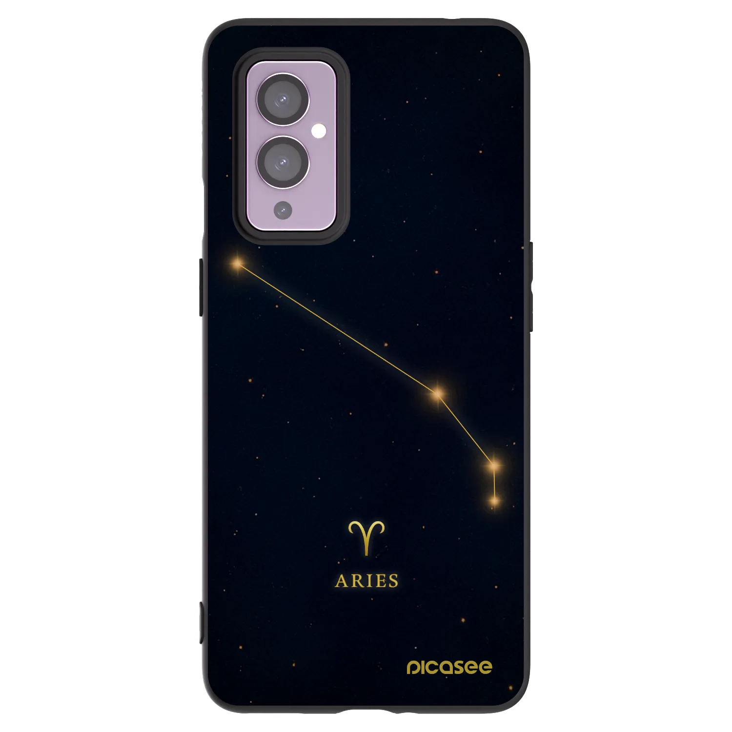 Picasee husă neagră din silicon pentru OnePlus 9 - ARIES