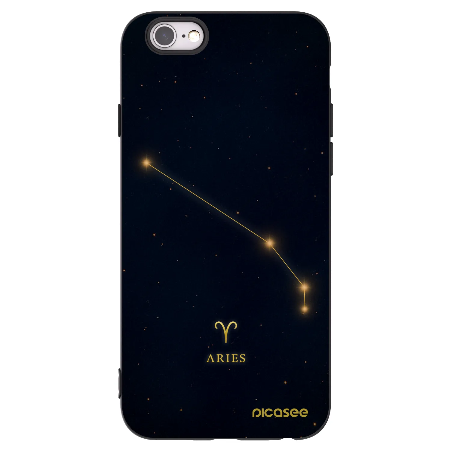 Picasee husă neagră din silicon pentru Apple iPhone 6/6S - ARIES