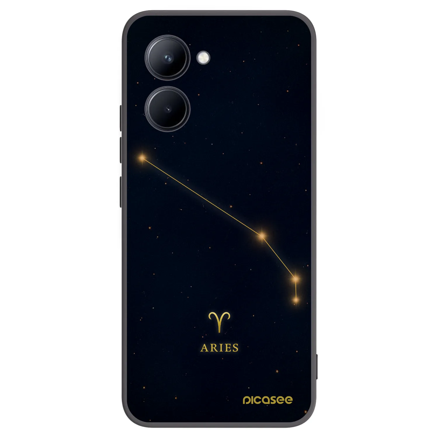 Picasee husă neagră din silicon pentru Realme C33 (2023) - ARIES