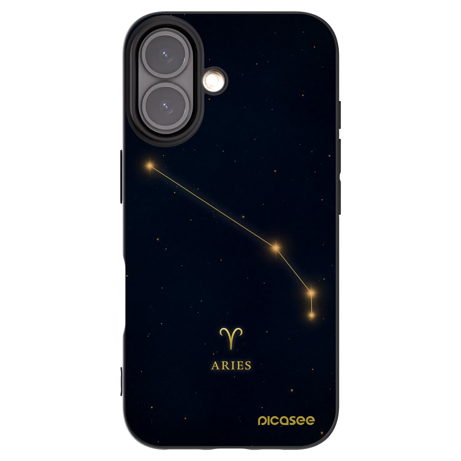 Picasee husă neagră din silicon pentru Apple iPhone 16 - ARIES