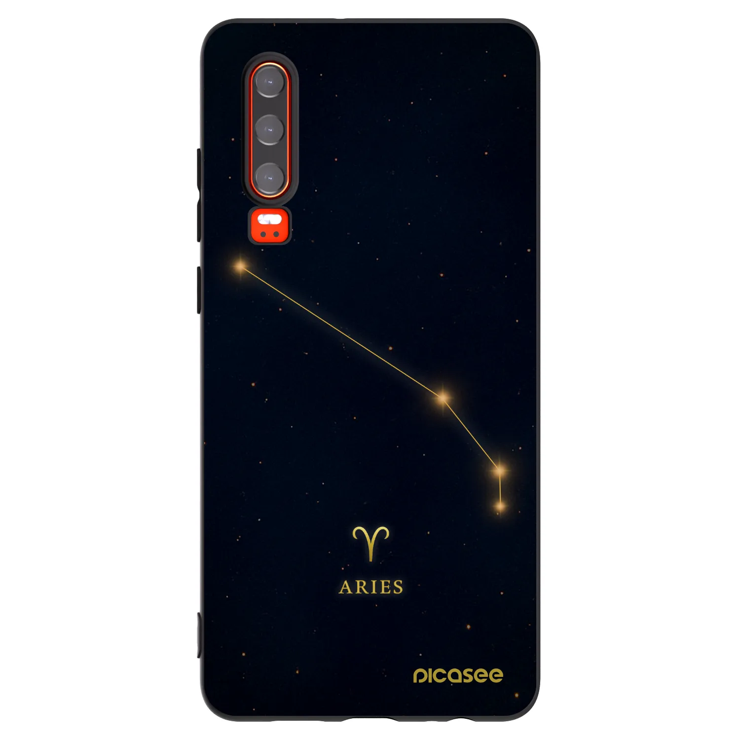Picasee husă neagră din silicon pentru Huawei P30 - ARIES