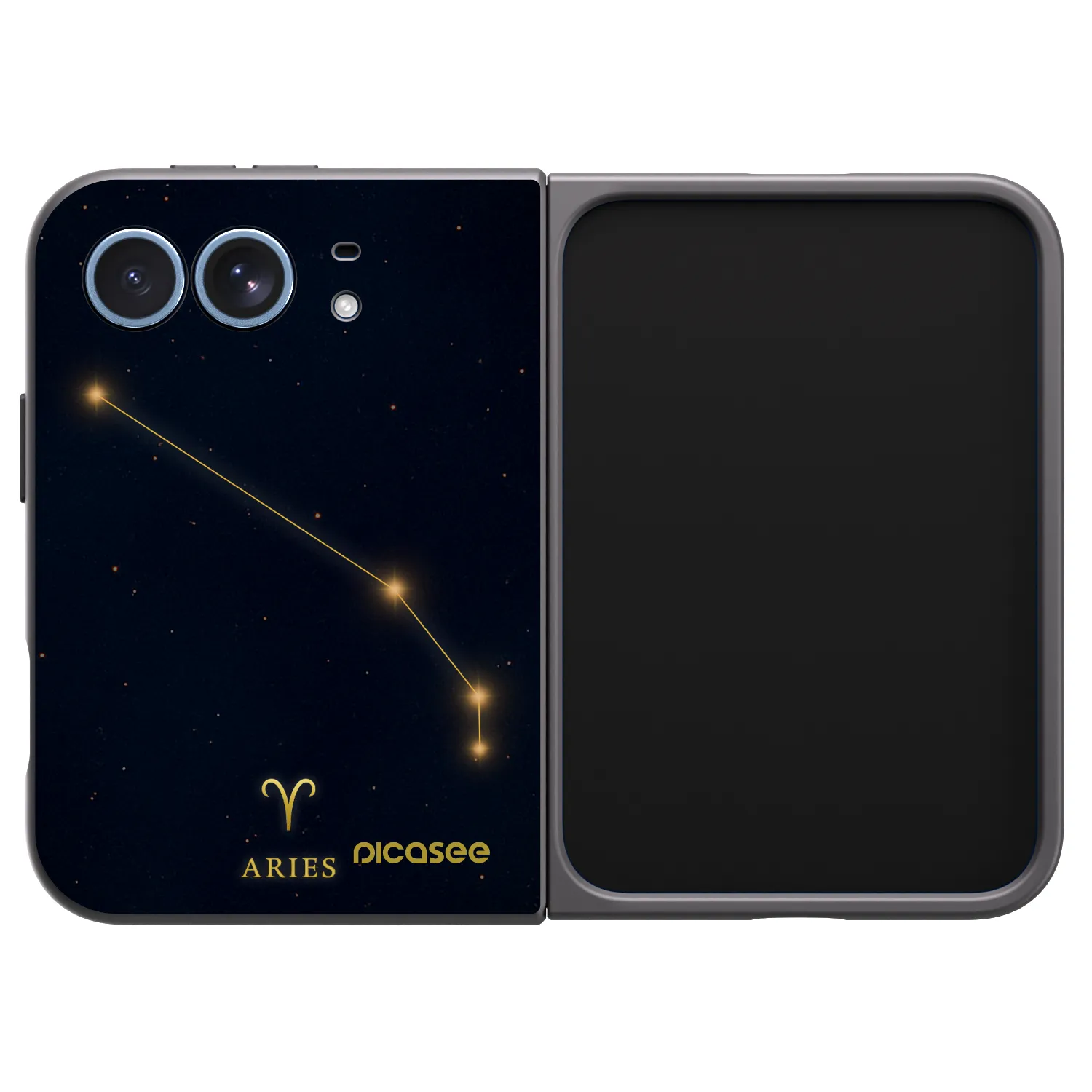 Picasee husă neagră din silicon pentru Apple iPhone Duo - ARIES