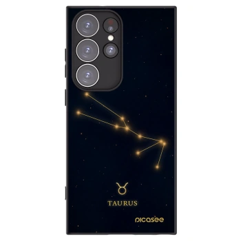 Picasee husă neagră din silicon pentru Samsung Galaxy S23 Ultra 5G - TAURUS