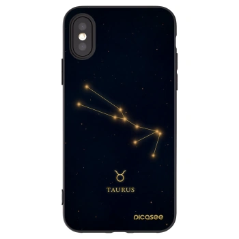 Picasee husă neagră din silicon pentru Apple iPhone X/XS - TAURUS
