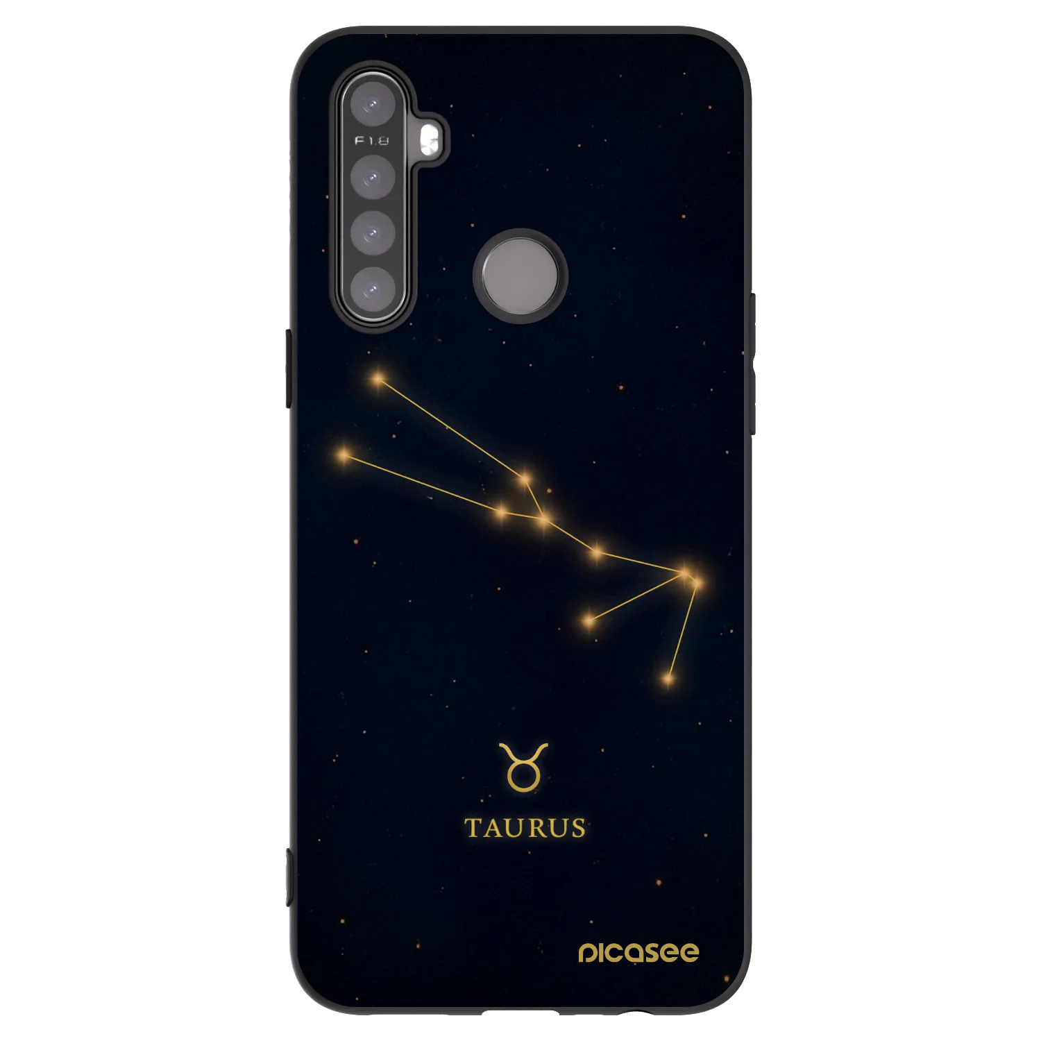 Picasee husă neagră din silicon pentru Realme 6i - TAURUS