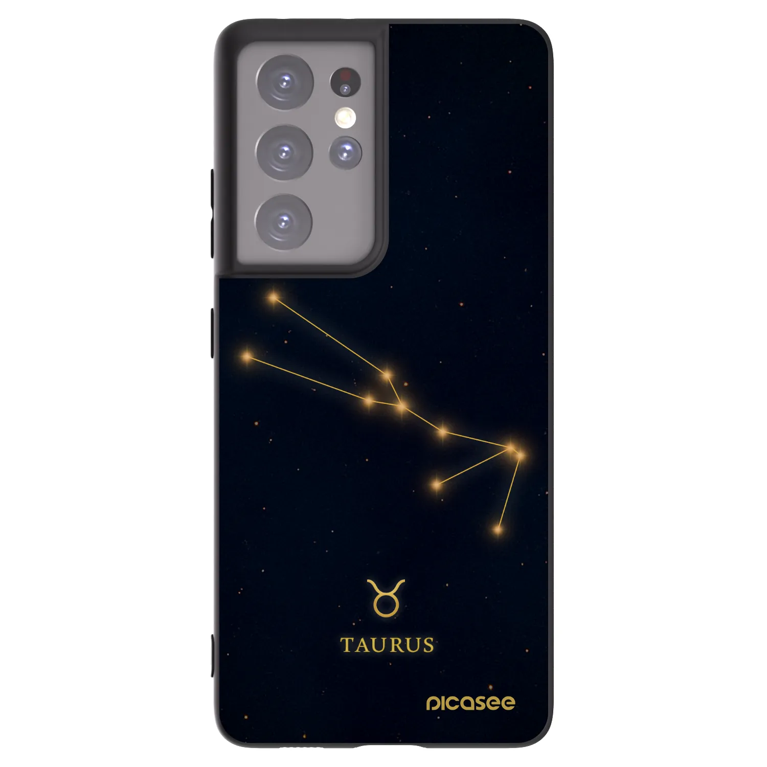 Picasee husă neagră din silicon pentru Samsung Galaxy S21 Ultra 5G G998B - TAURUS