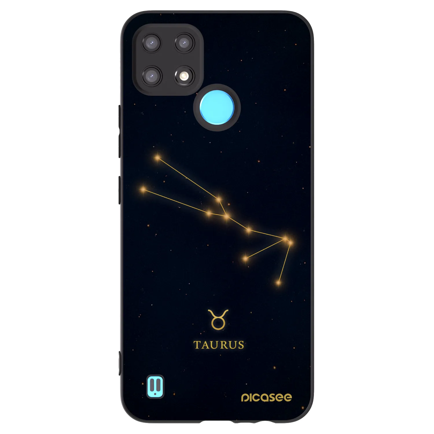 Picasee husă neagră din silicon pentru Realme C21 - TAURUS
