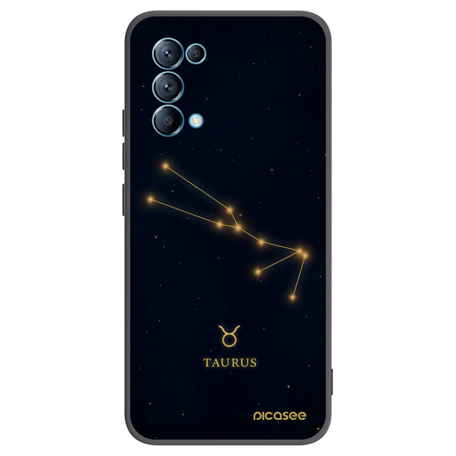 Picasee husă neagră din silicon pentru OPPO A16s - TAURUS