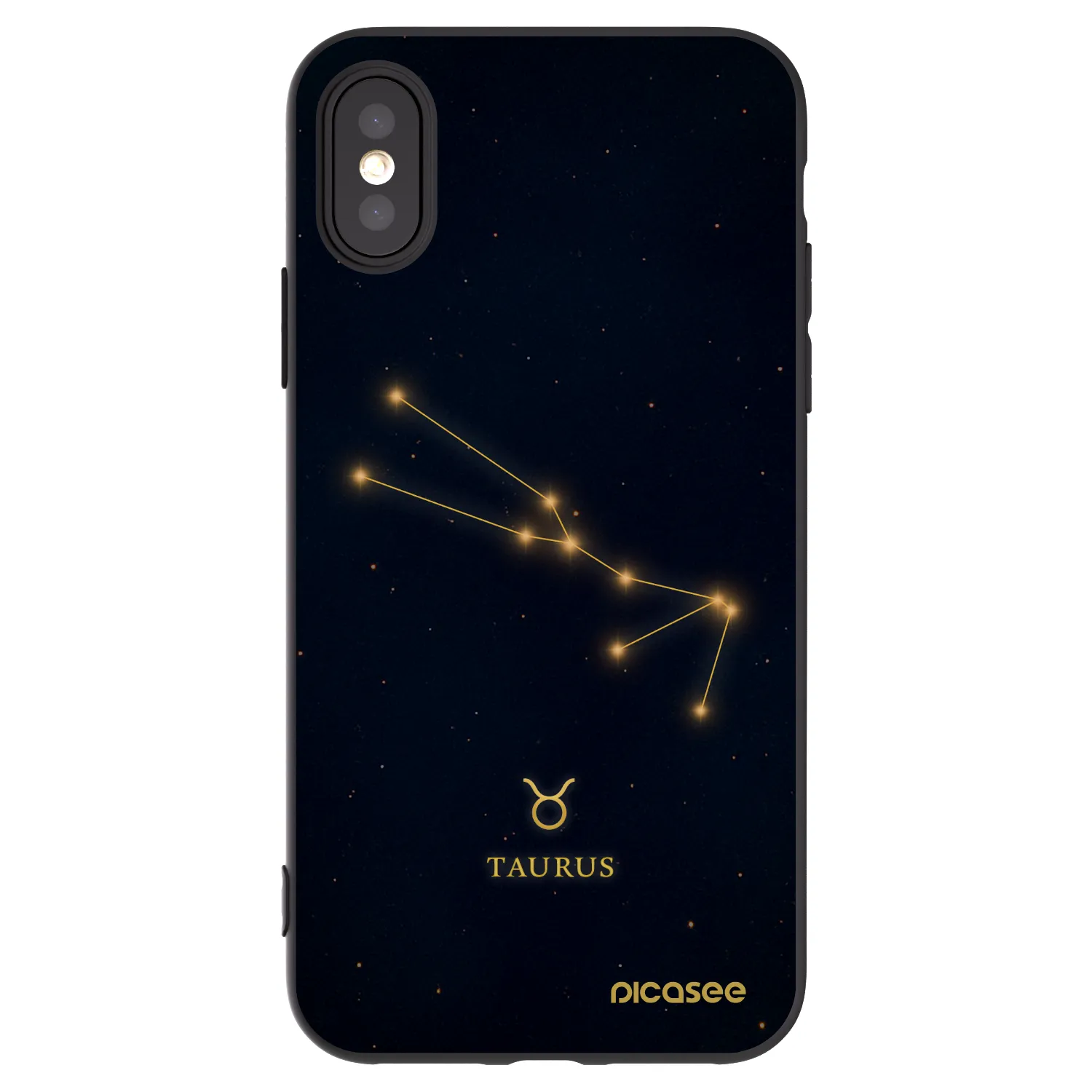 Picasee husă neagră din silicon pentru Apple iPhone X/XS - TAURUS
