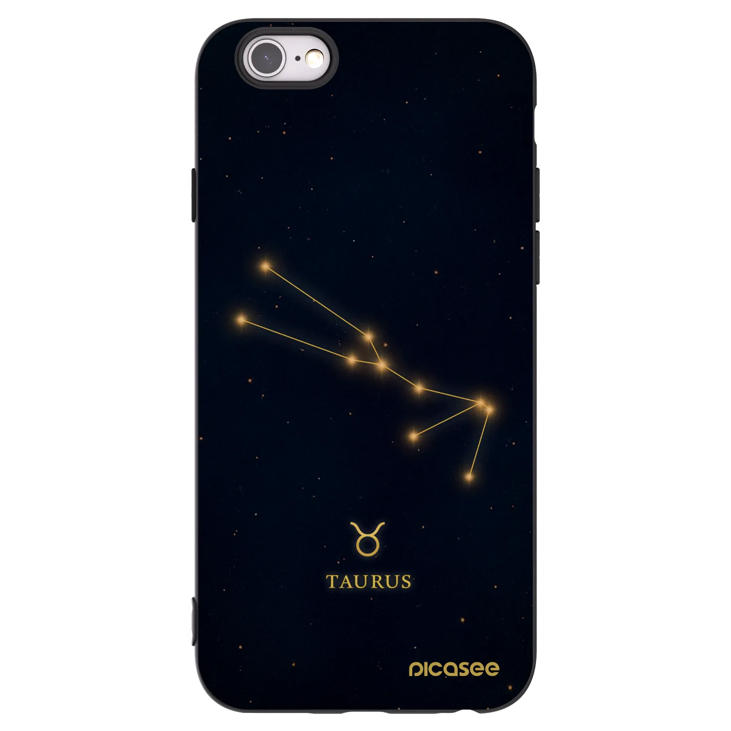 Picasee husă neagră din silicon pentru Apple iPhone 6/6S - TAURUS