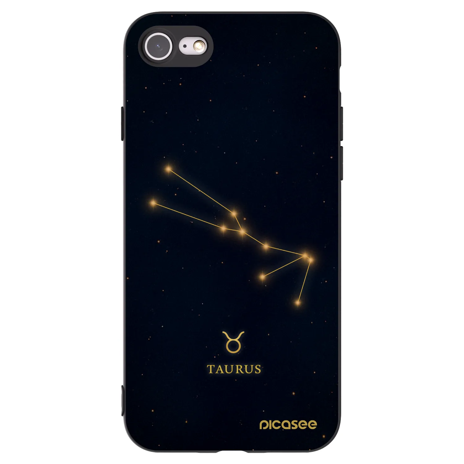 Picasee husă neagră din silicon pentru Apple iPhone 8 - TAURUS
