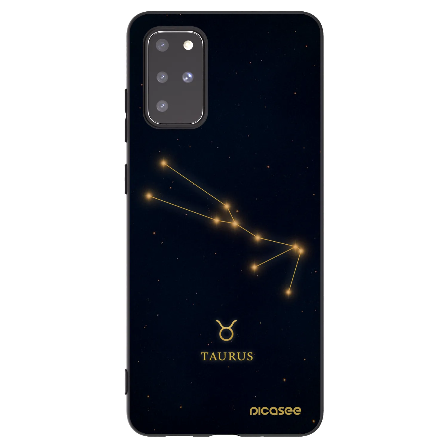 Picasee husă neagră din silicon pentru Samsung Galaxy S20+ G985F - TAURUS