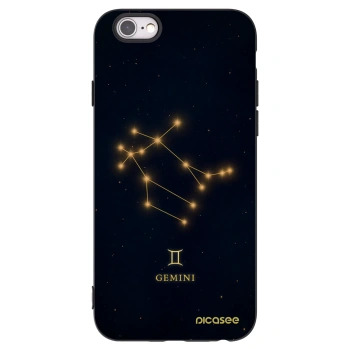 Picasee husă neagră din silicon pentru Apple iPhone 6/6S - GEMINI