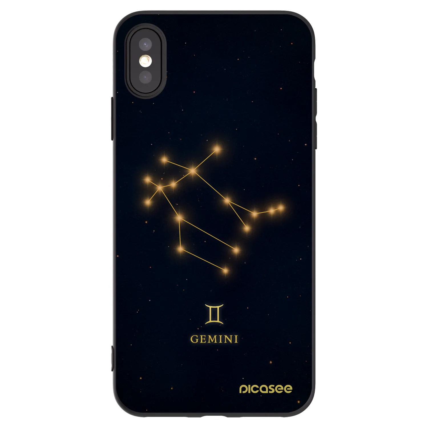 Picasee husă neagră din silicon pentru Apple iPhone XS Max - GEMINI