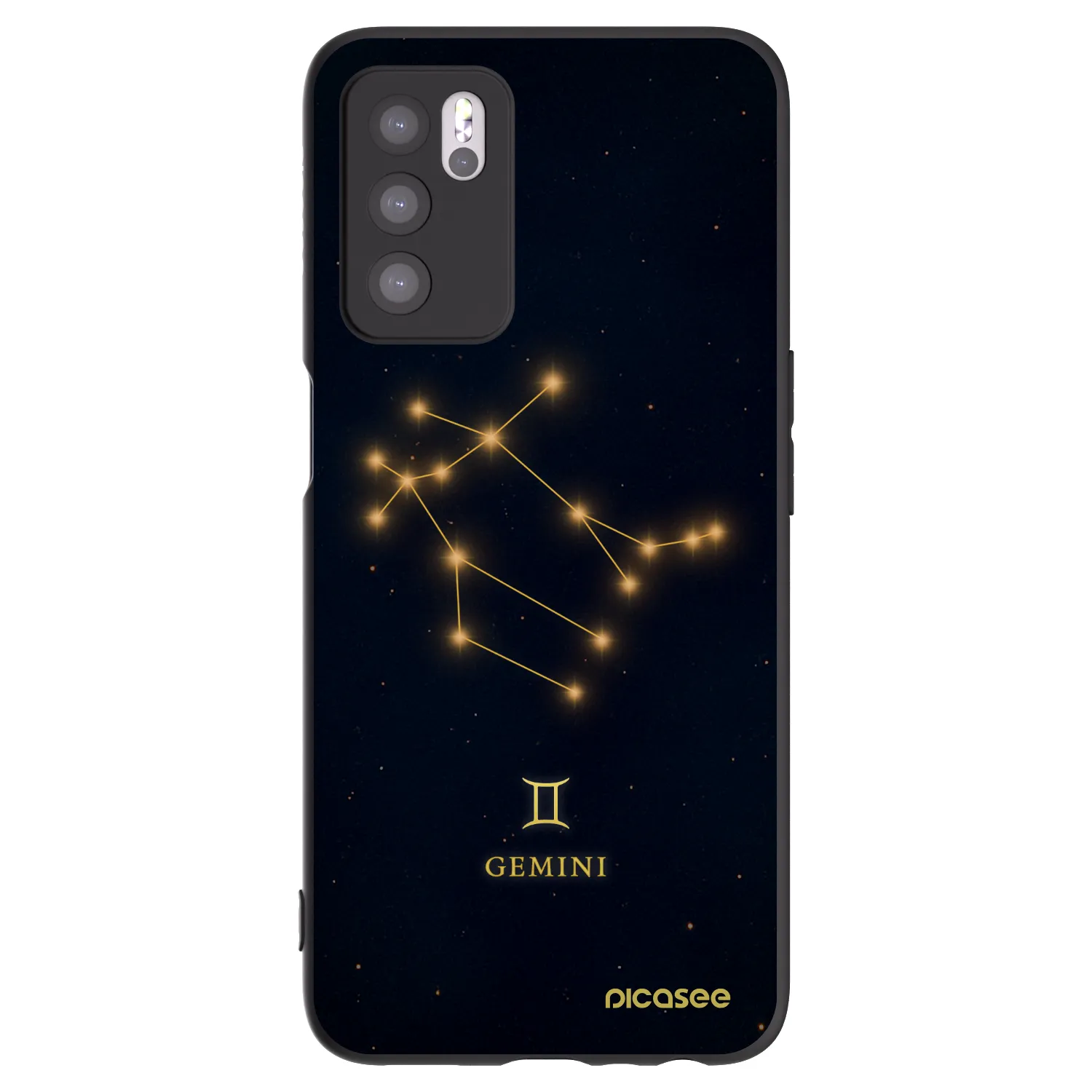 Picasee husă neagră din silicon pentru OPPO A16s - GEMINI