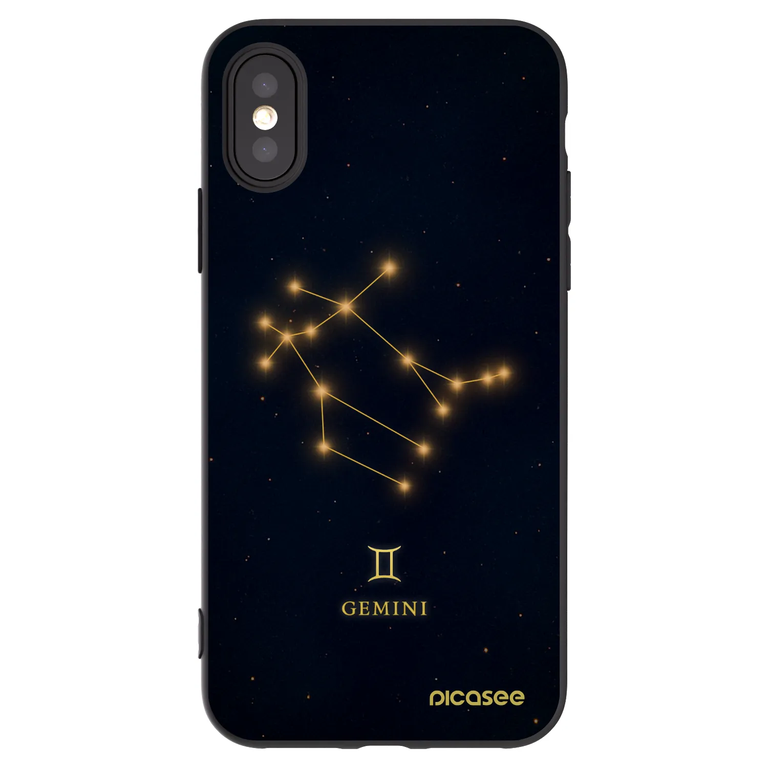 Picasee husă neagră din silicon pentru Apple iPhone X/XS - GEMINI