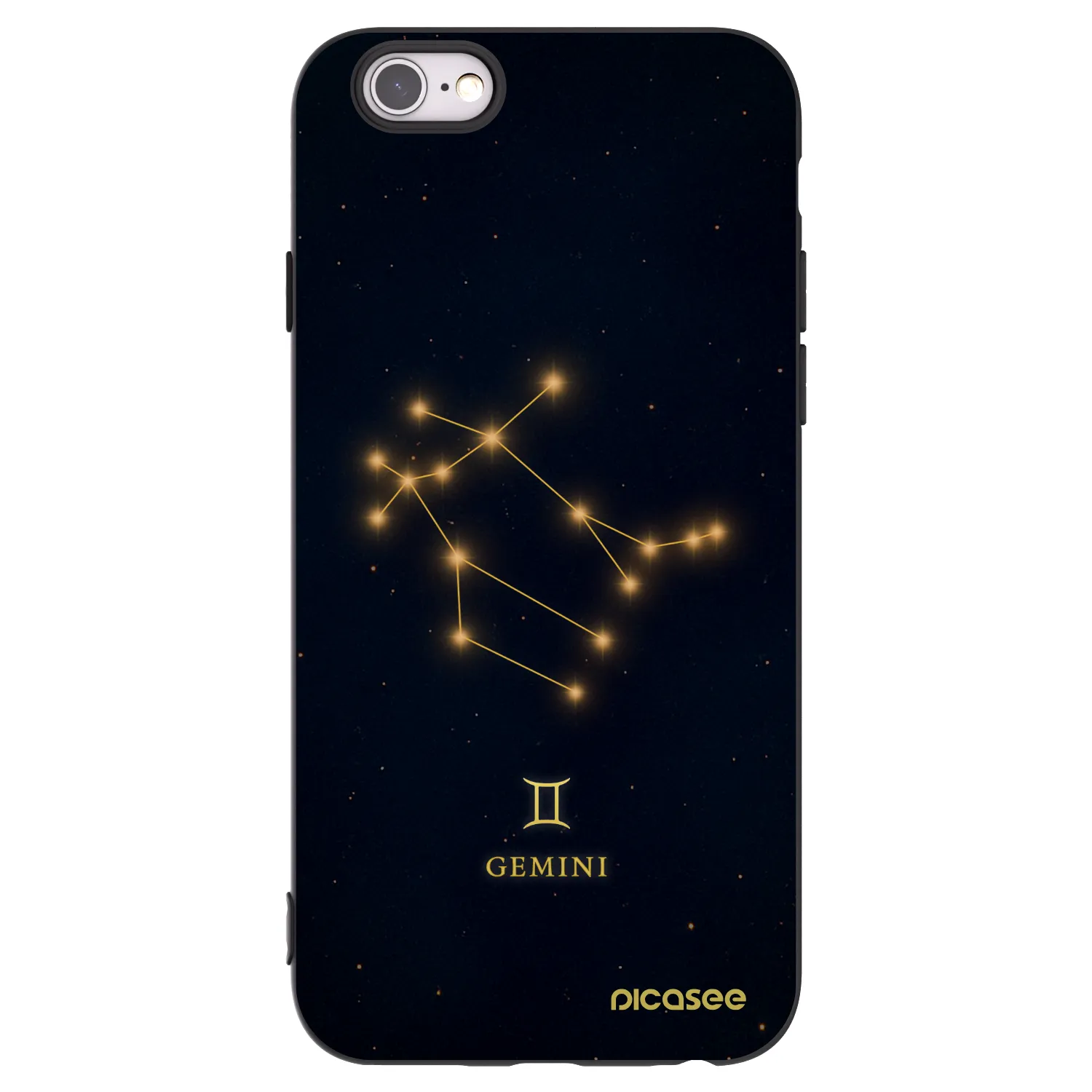 Picasee husă neagră din silicon pentru Apple iPhone 6/6S - GEMINI