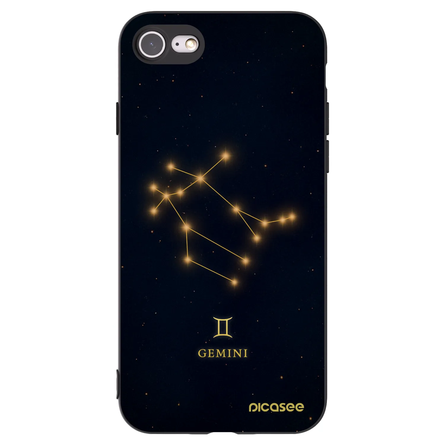 Picasee husă neagră din silicon pentru Apple iPhone 8 - GEMINI