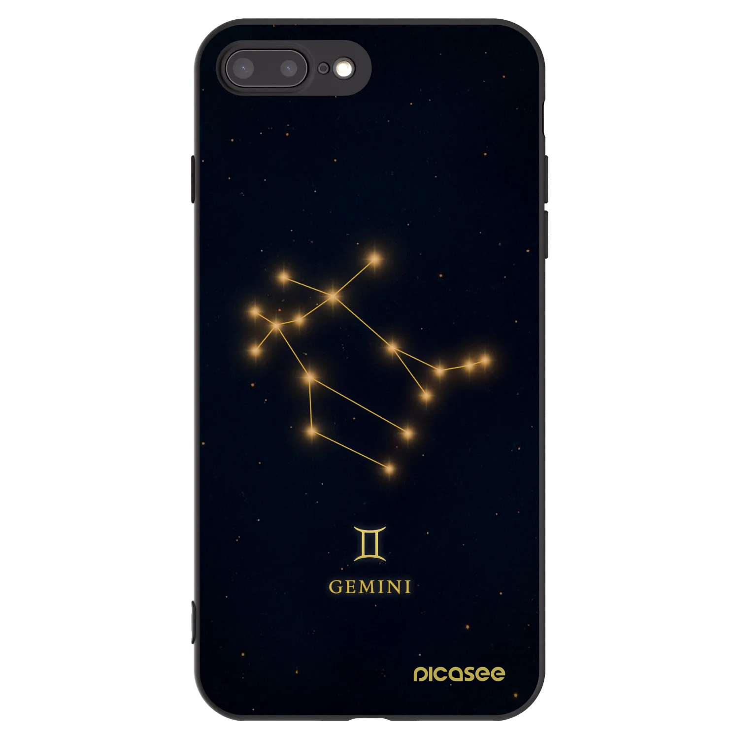 Picasee husă neagră din silicon pentru Apple iPhone 8 Plus - GEMINI