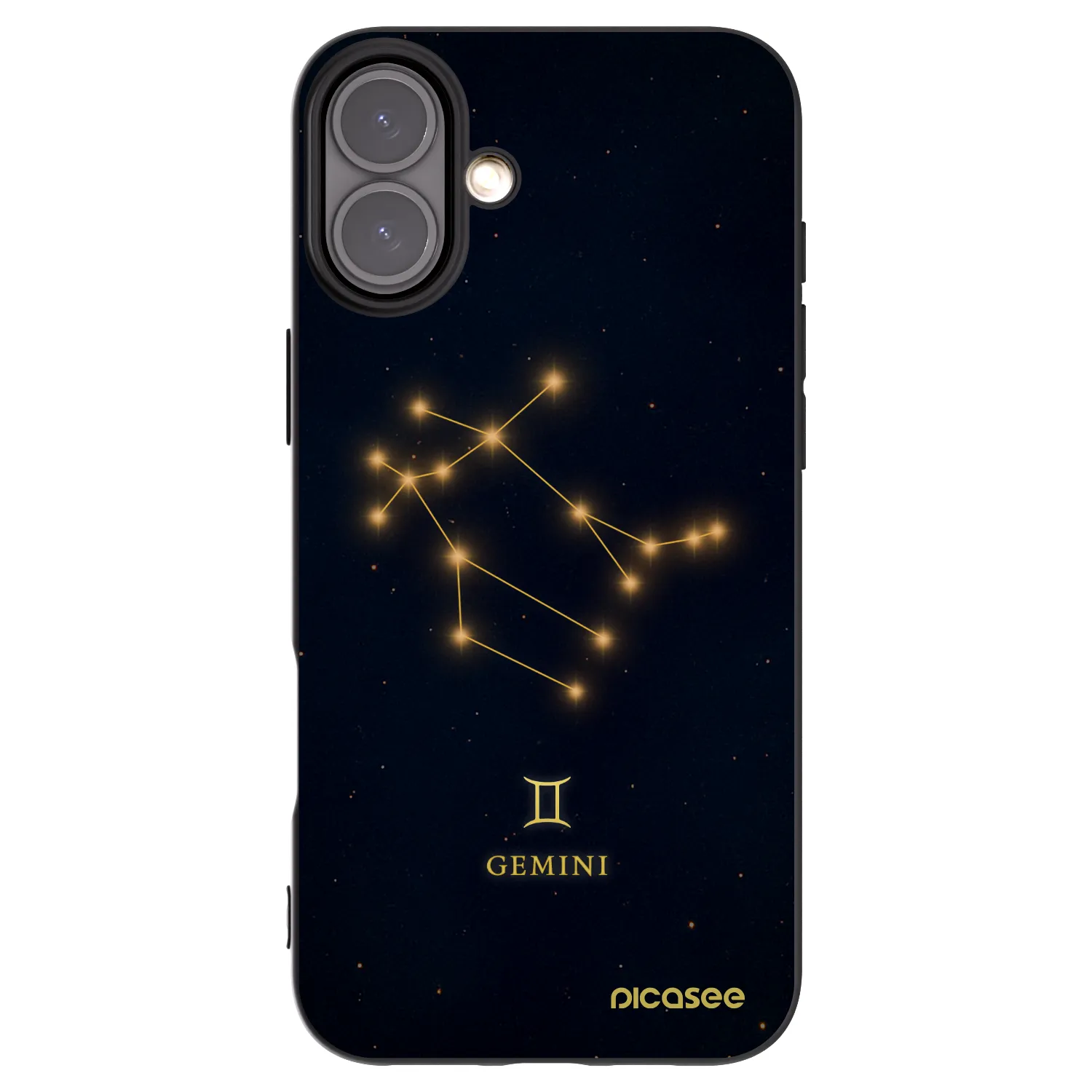 Picasee husă neagră din silicon pentru Apple iPhone 16 Plus - GEMINI