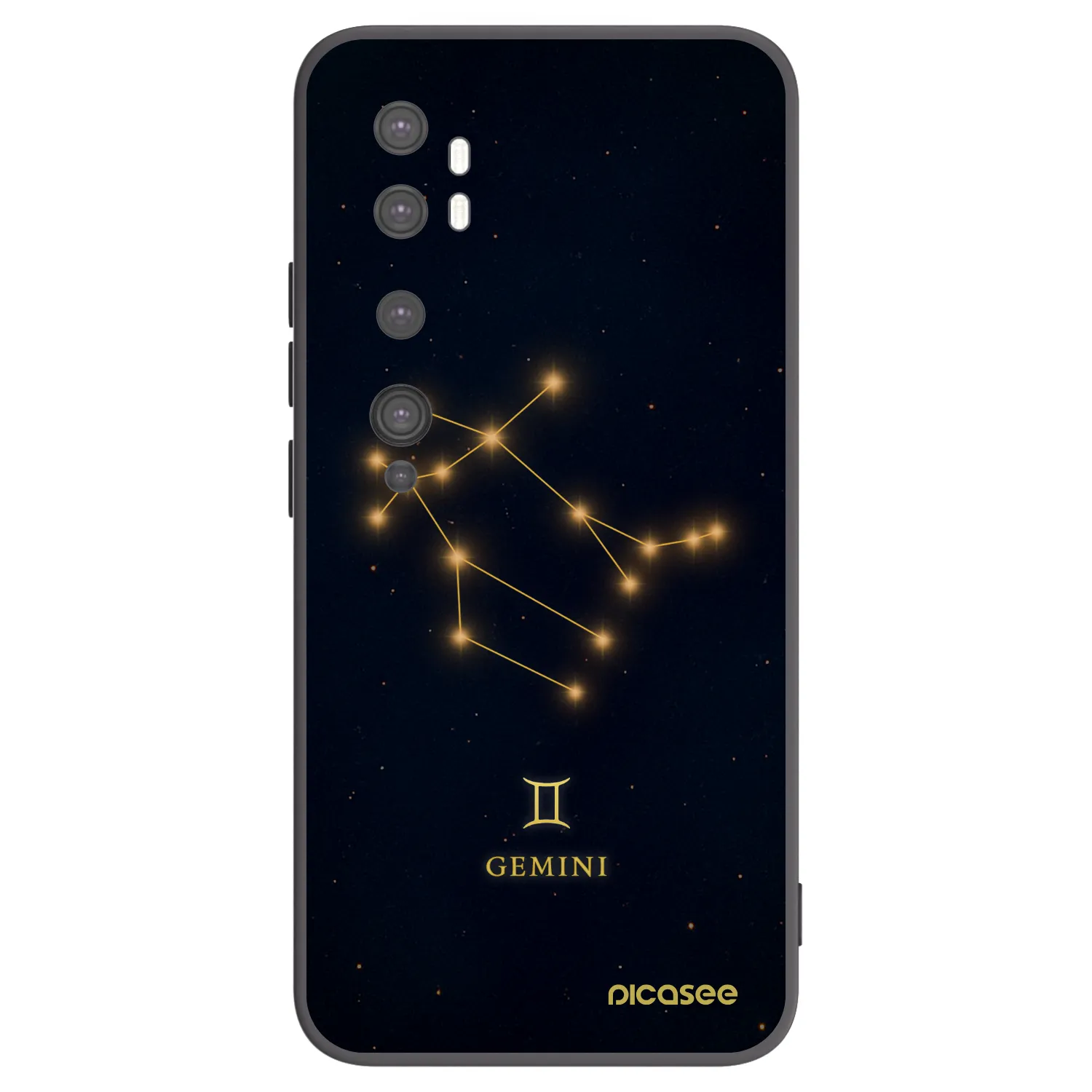 Picasee husă neagră din silicon pentru Xiaomi Mi Note 10 (Pro) - GEMINI