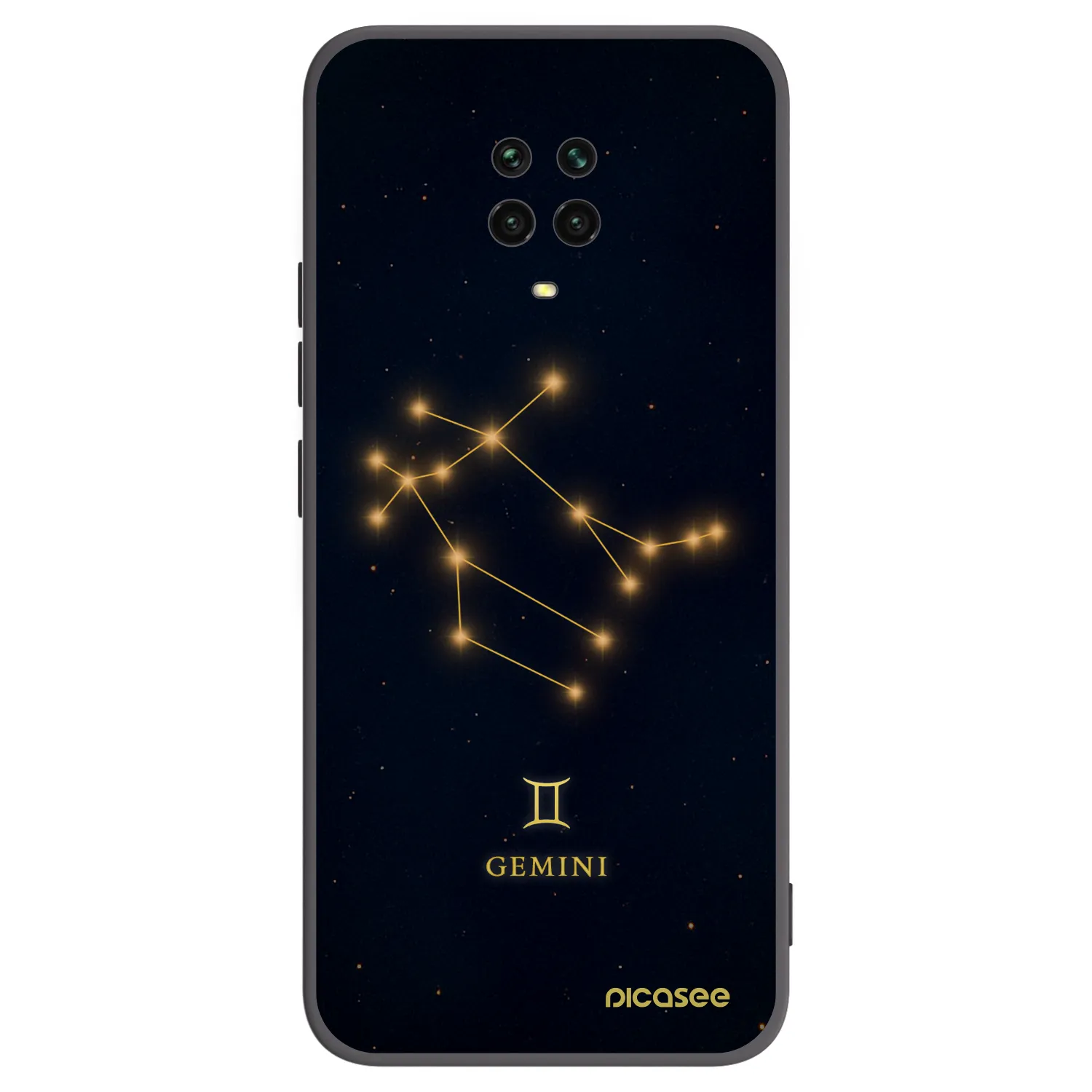 Picasee husă neagră din silicon pentru Xiaomi Redmi Note 9S - GEMINI