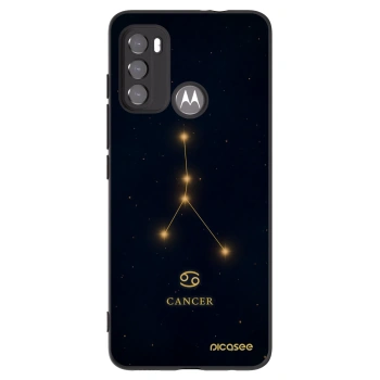 Picasee husă neagră din silicon pentru Motorola Moto G60 - CANCER