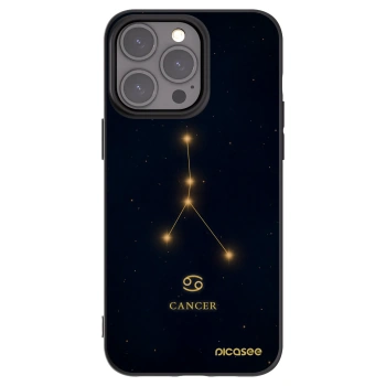 Picasee husă neagră din silicon pentru Apple iPhone 15 Pro Max - CANCER