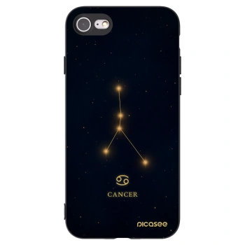 Picasee husă neagră din silicon pentru Apple iPhone 8 - CANCER