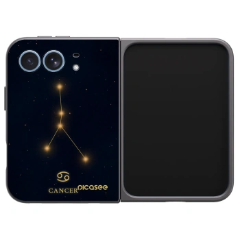 Picasee husă neagră din silicon pentru Apple iPhone Duo - CANCER