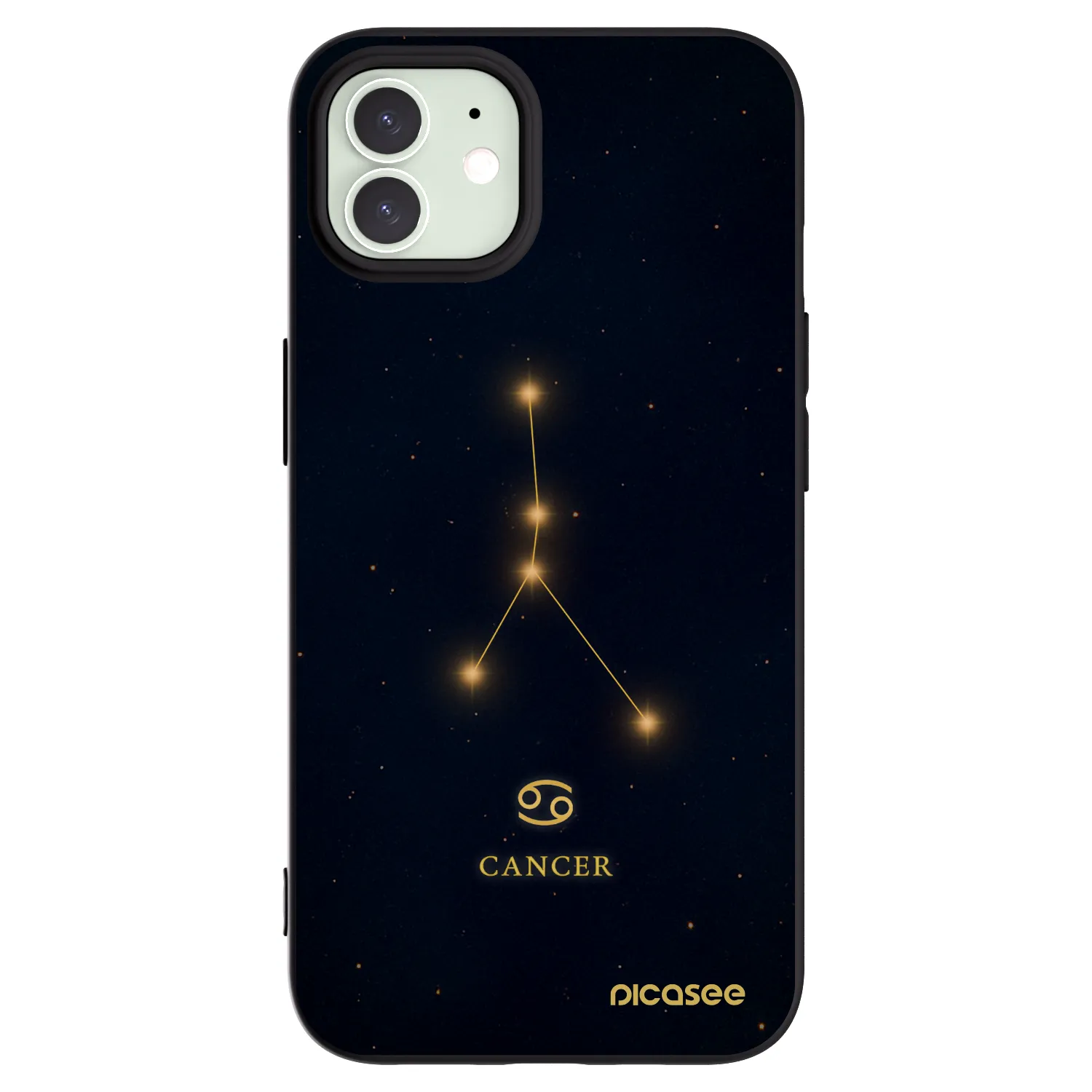 Picasee husă neagră din silicon pentru Apple iPhone 12 Pro - CANCER